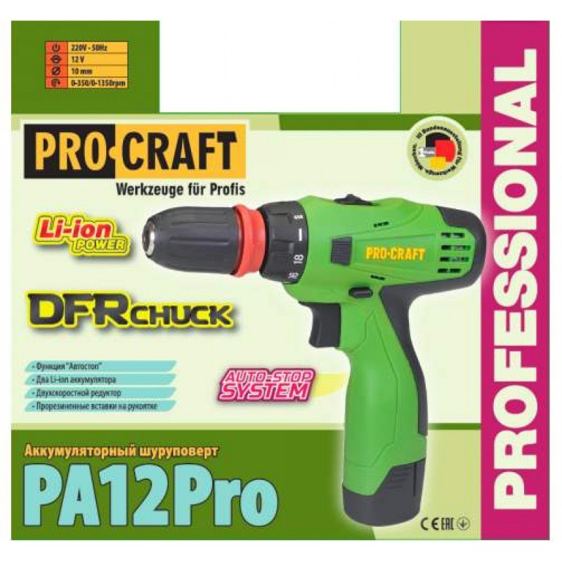Шуруповерт Procraft PA12PRO c DFR патроном - Image 2
