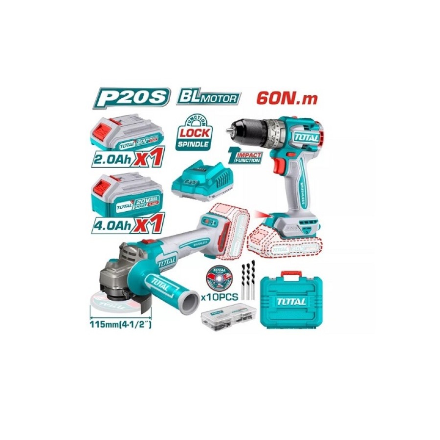 Set 2/1 Insurubator polizor unghiular Total TCKLI20273