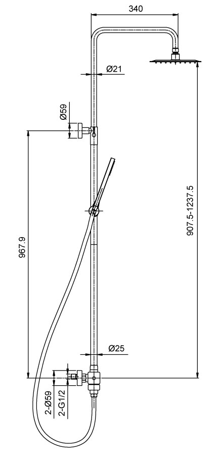 Dus tropical cu termostat 3in1 KI-57017-02 - Image 2