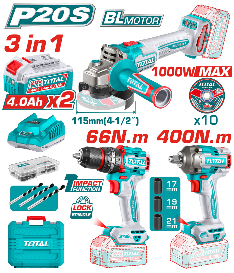 Set 3/1 Insurubator gaikovert polizor unghilar Total TOSLI241291