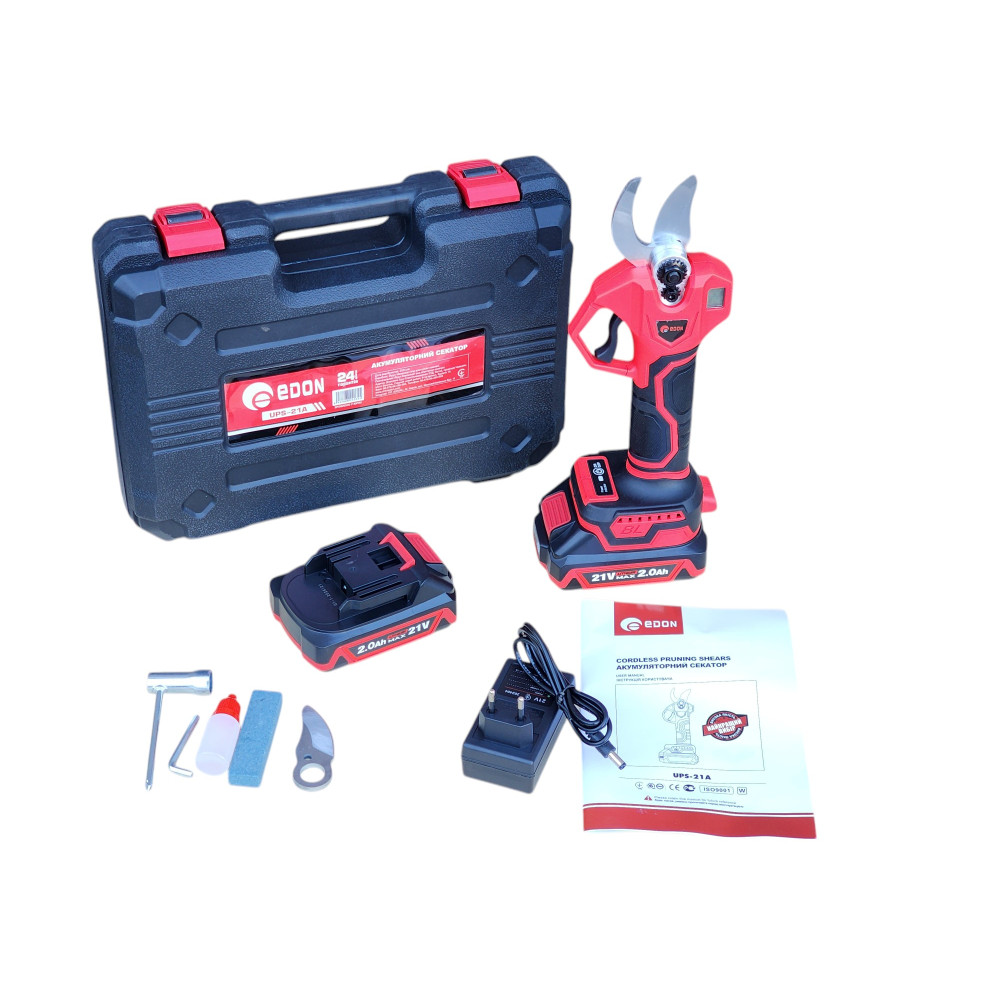 Секатор садовый аккумуляторный Edon UPS-21A